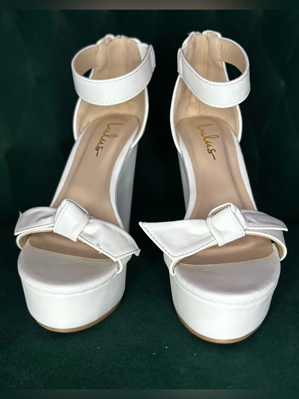 Lulus White Platform Ankle-Strap Wedge Sandals - Ladies